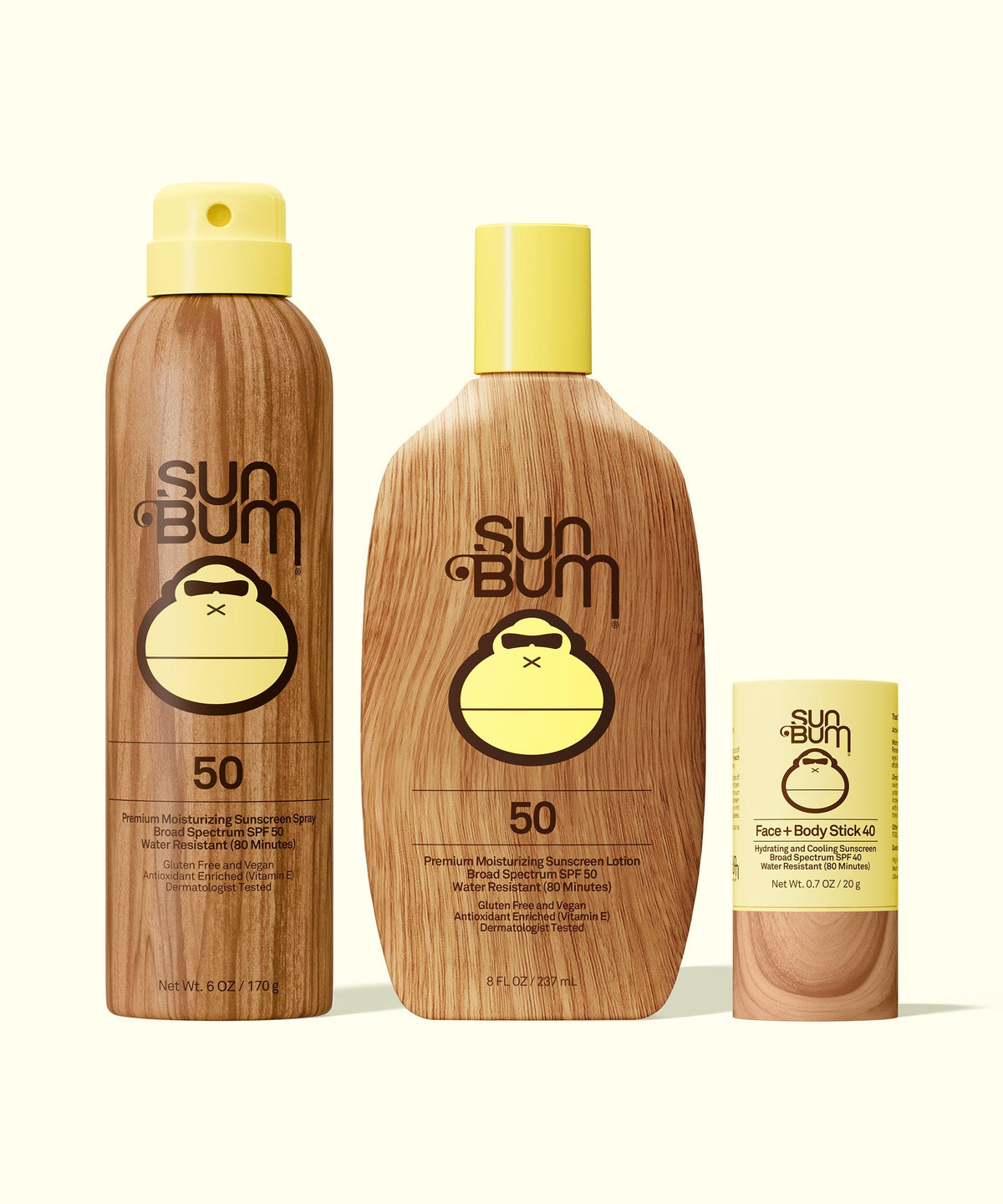 SPF 50 Spray + Lotion + Face and Body Stick 40 Bundle C4